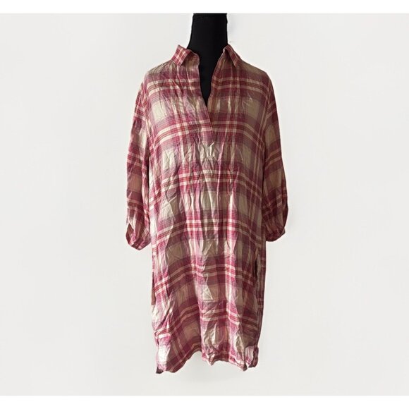 Elan Women’s Shirt Dress Size Medium Western Country FarmHouse Fall Autumn Vibes - Picture 2 of 12